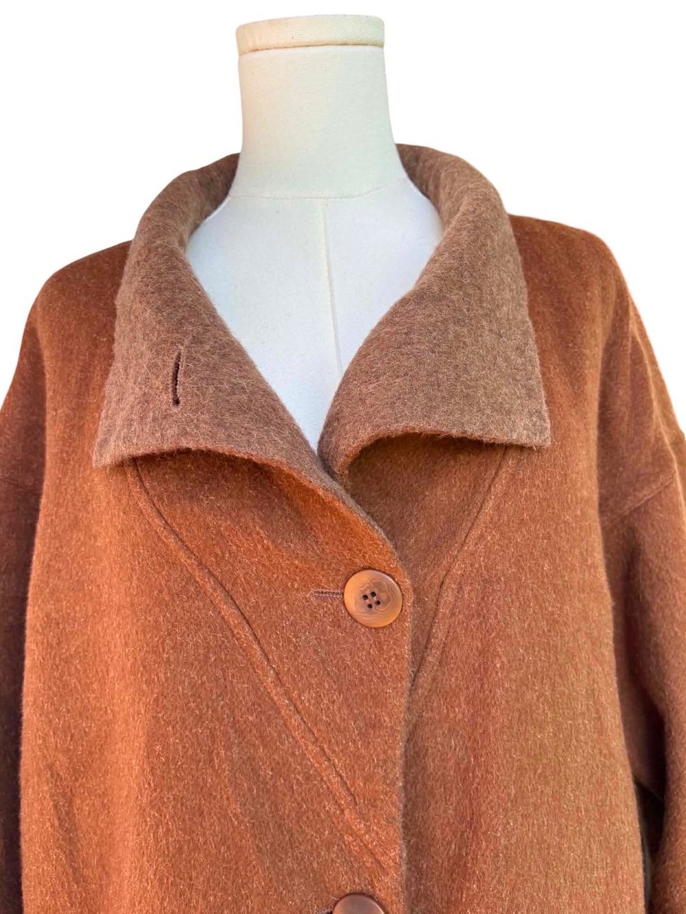Eileen Fisher Baby Alpaca Wool Blend Cocoon Coat - Picture 7 of 11